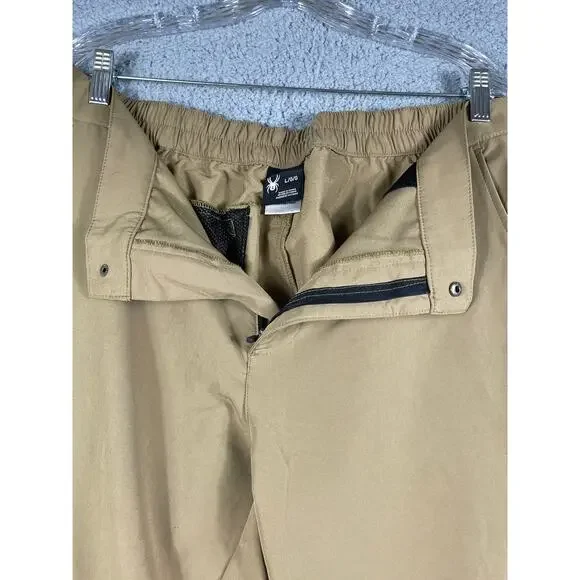 Spyder Men's Tan Joggers With Zipper Size L - Picture 5 of 12